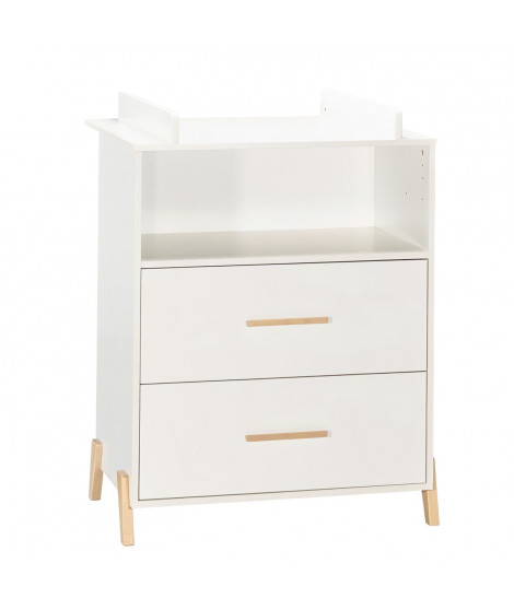 Commode a langer en bois blanc