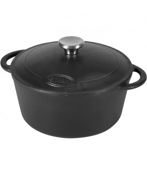 SITRAM Cocotte TRADIFONTE - 711075 - 4L Fonte émaillée ronde noir - Tous feux dont induction