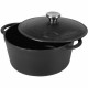 SITRAM Cocotte TRADIFONTE - 711075 - 4L Fonte émaillée ronde noir - Tous feux dont induction