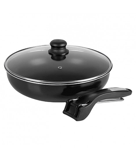 SITRAM Sauteuse 28cm tous feux dont induction noir + pince