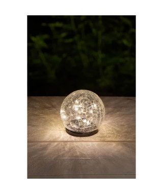 Sphere solaire GALIX - Effet verre brisé - Ø 10 cm - 15 LED blanches