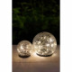 Sphere solaire GALIX - Effet verre brisé - Ø 10 cm - 15 LED blanches