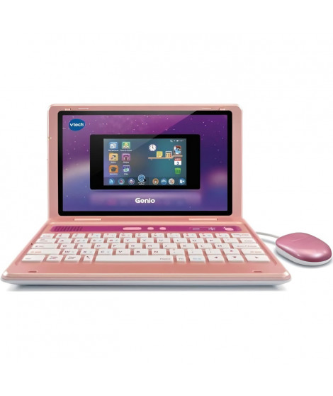 Ordinateur pour enfant VTECH Genio - Clavier AZERTY, souris, écran 5'', mémoire 8GB - Rose