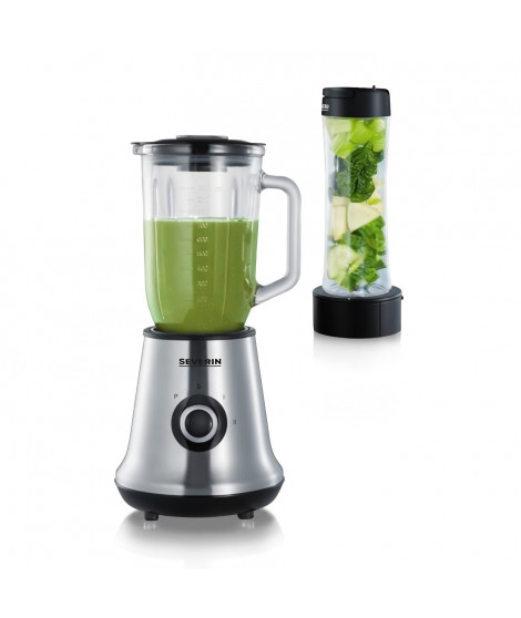 SEVERIN SM3737 Blender classique avec extracteur de nutriments Mix&Go - Inox