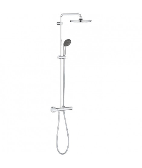 GROHE Colonne de douche avec mitigeur thermostatique Vitalio Start 250, tete de douche 250mm, douchette 2 jets, 26816000