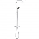 GROHE Colonne de douche avec mitigeur thermostatique Vitalio Start 250, tete de douche 250mm, douchette 2 jets, 26816000