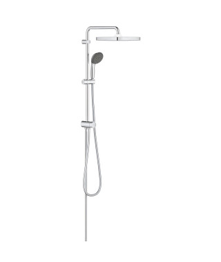 GROHE Colonne de douche avec inverseur manuel Vitalio Start 250, tete de douche 250mm, douchette 1 jet, 26698000