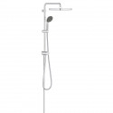 GROHE Colonne de douche avec inverseur manuel Vitalio Start 250, tete de douche 250mm, douchette 1 jet, 26698000