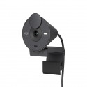 Logitech Brio 300 Webcam Full HD avec confidentialité, micro a réduction de bruit, USB-C - Graphite
