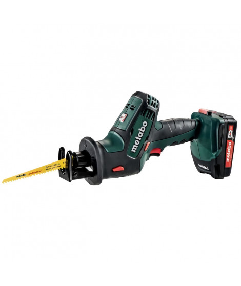 Scie sabre sans fil Metabo SSE 18 LTX Compact 602266500 - 2 x 18 V / 2 Ah Li-Ion - Bois - 3100 tr/min