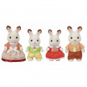 Famille Lapin Chocolat - SYLVANIAN FAMILIES - 5655 - Articulée et Habillée - A partir de 3 ans