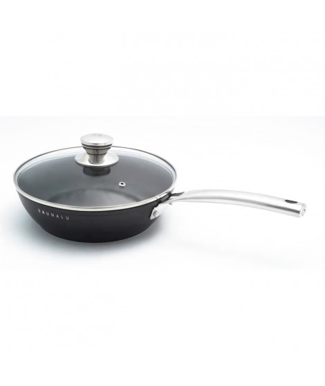 Sauteuse 24 cm + couvercle en verre  BLACK EDITION