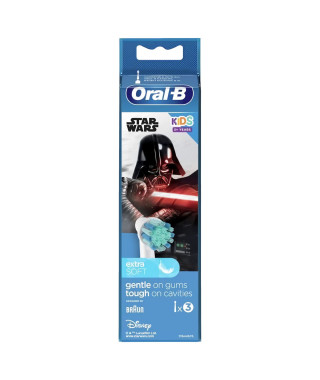 ORAL-B 80352667 - Brossettes de rechange Star Wars - Pour brosse a dents éléctrique Oral-B Kids - Lot de 3