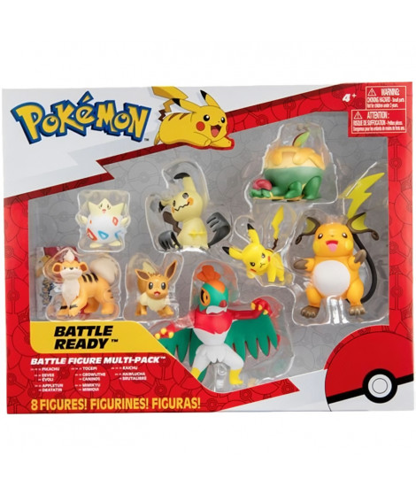 POKEMON Pack de 8 Figurines - 5 et 8 cm - 80299 - Contenu du pack aléatoire