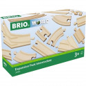 Coffret Evolution Intermédiaire 16 Rails - BRIO - 33402 - Circuit de train en bois pour enfant des 3 ans