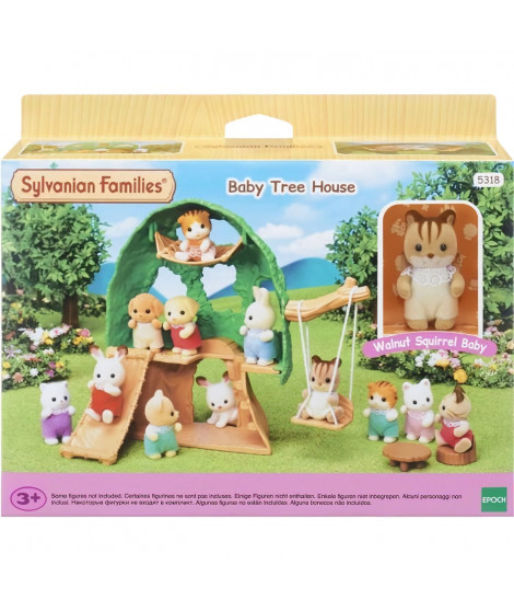 Figurines miniatures - SYLVANIAN FAMILIES - La cabane des bébés - Toboggan, balançoire, hamac