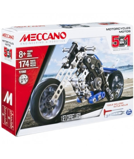 MECCANO Coffret 5 modeles de moto