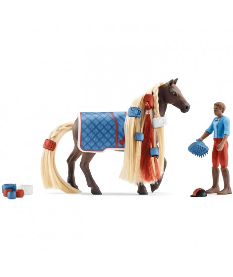 Coffret cheval a coiffer Leo & Rocky - SCHLEICH - Sofia's Beauties - Marron - 4 ans et plus