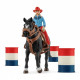 SCHLEICH - Cowgirl et Tonneaux de Racing - 42576 - Gamme Farm World