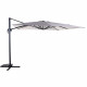 Parasol déporté BIARRITZ 3x3m - Inclinable et rotatif a 360° - Mât aluminium et Toile déperlante Polyester 250g/m2 - Taupe