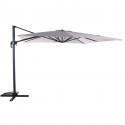 Parasol déporté BIARRITZ 3x3m - Inclinable et rotatif a 360° - Mât aluminium et Toile déperlante Polyester 250g/m2 - Taupe