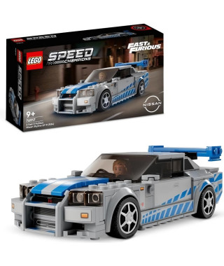 LEGO Speed Champions 76917 Nissan Skyline GT-R (R34) 2 Fast 2 Furious, Maquette de Voiture