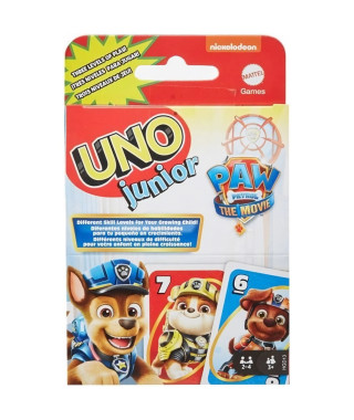 Jeu de Cartes Uno Junior Pat' Patrouille - Mattel Games - 2 a 4 joueurs - Des 3 ans