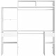 Kit dressing extensible ARTIC EKIPA - Décor mélaminé blanc - 2 penderies + 2 tiroirs + 1 surmeuble - L198 x P40 x H202 cm