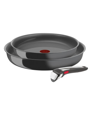 Poele TEFAL INGENIO RENEW Lot de 3 pcs, Induction, Revetement céramique antiadhésif, Sans PFOA, Fabriquée en France L2619102