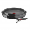 Poele TEFAL INGENIO RENEW Lot de 3 pcs, Induction, Revetement céramique antiadhésif, Sans PFOA, Fabriquée en France L2619102