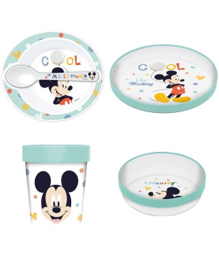 Pack repas 2eme age THERMOBABY MICKEY - 3 Assiettes + un gobelet + 1 cuillere