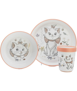 Coffret repas THERMOBABY ARISTOCHAT 3 pieces : Assiette, bol et gobelet