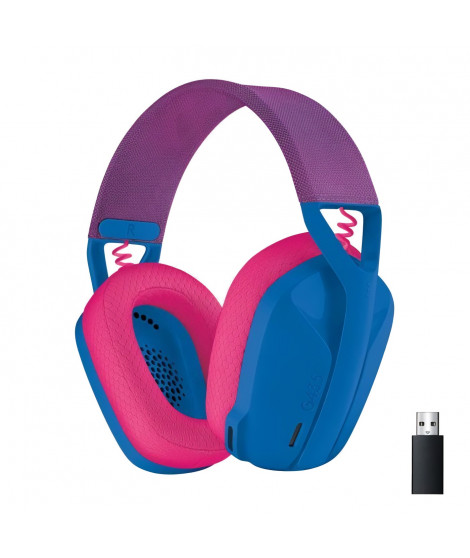 Casque gaming sans fil Logitech - G435 LIGHTSPEED - BLEU - Léger Bluetooth avec micro intégré pour PC, PS4, PS5, Switch, Mobile