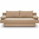 Banquette convertible 3 places Pyry - Tissu beige /sable L 187 x P 85 cm