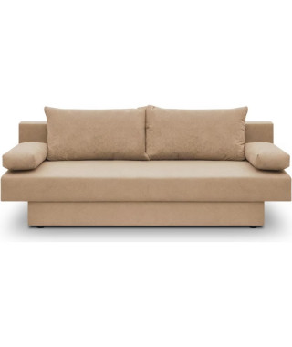 Banquette convertible 3 places Pyry - Tissu beige /sable L 187 x P 85 cm