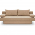 Banquette convertible 3 places Pyry - Tissu beige /sable L 187 x P 85 cm