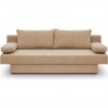 Banquette convertible 3 places Pyry - Tissu beige /sable L 187 x P 85 cm