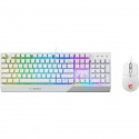 Clavier + Souris - AZERTY - MSI - Vigor GK30 Combo White FR - Rétroéclairé - Blanc