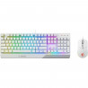Clavier + Souris - AZERTY - MSI - Vigor GK30 Combo White FR - Rétroéclairé - Blanc