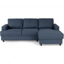 Canapé d'angle droit 4 places - Tissu bleu - Contemporain - L 215 x P 140 H 86 cm - PAUL