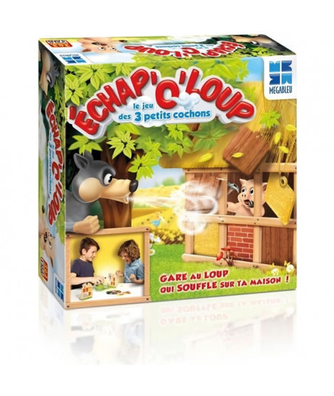 Echap O Loup - Le jeu des 3 petits cochons - Jeu de société enfant - MEGABLEU