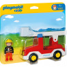 PLAYMOBIL - 6967 - PLAYMOBIL 1.2.3 - Camion de pompier avec échelle pivotante