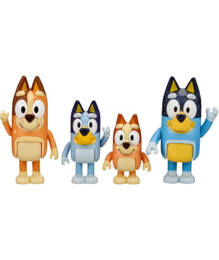 Coffret de 4 figurines de la famille de Bluey - MOOSE TOYS