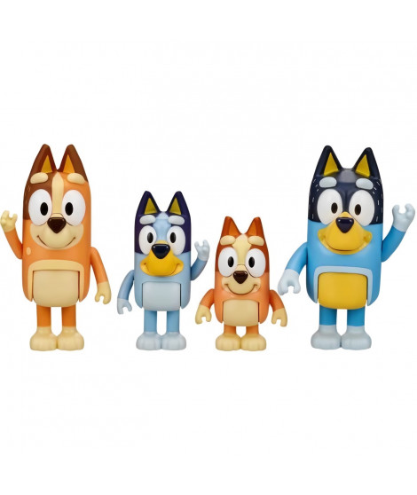 Coffret de 4 figurines de la famille de Bluey - MOOSE TOYS