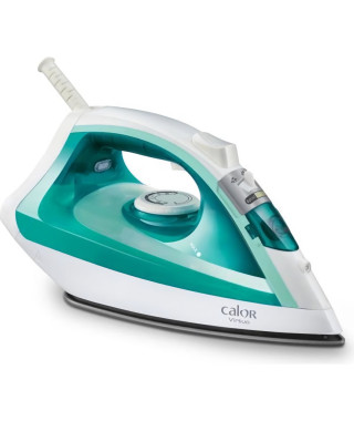 CALOR FV1710C0 Fer a repasser vapeur, 1800 W, Débit vapeur 24 g/min, Pressing 80 g/min, Défroissage vertical, Virtuo, Bleu/vert