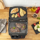 TEFAL Grill électrique, 2 positions, Plaques antiadhésives, Thermostat réglable, Bac de récupération des jus, Compact Grill G…