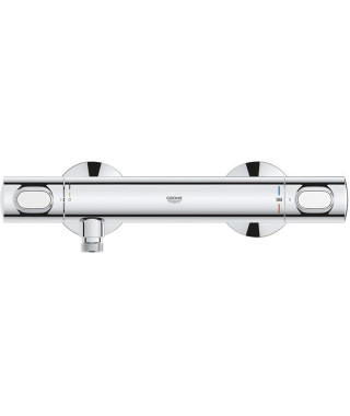 GROHE Mitigeur thermostatique douche Precision Flow, montage mural, protection anti-brûlure, raccord fileté 1/2, chromé,34840000