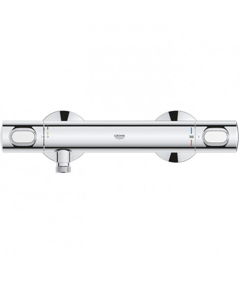 GROHE Mitigeur thermostatique douche Precision Flow, montage mural, protection anti-brûlure, raccord fileté 1/2, chromé,34840000