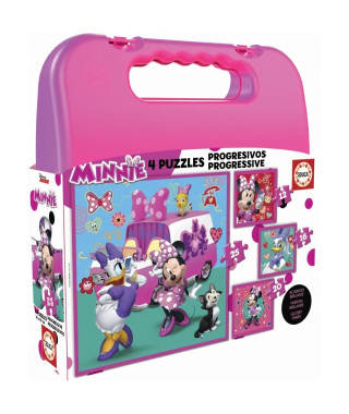 MINNIE Malette Puzzles Progressifs Minnie & The Happy Helpers (12-16-20-25)