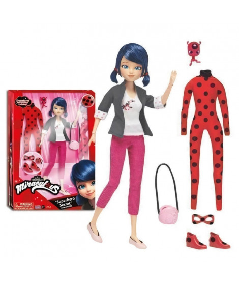 Bandai - Miraculous Ladybug - Poupée mannequin 26 cm et ses deux tenues